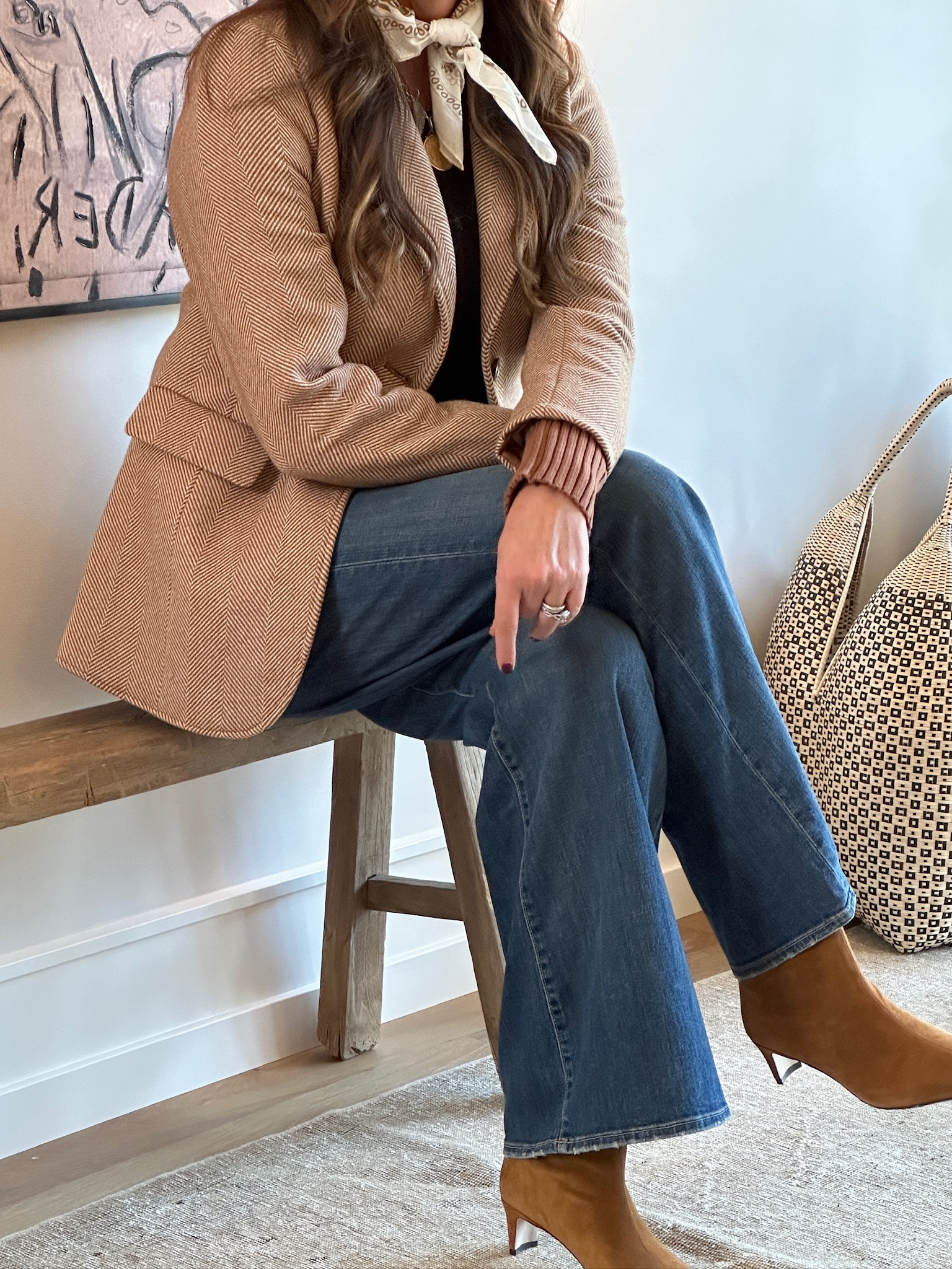 Corporate chic outfit details!!! All you need- a staple blazer, a denim trouser, and some suede knee-high boots. 

#LTKWorkwear #LTKSeasonal #LTKStyleTip