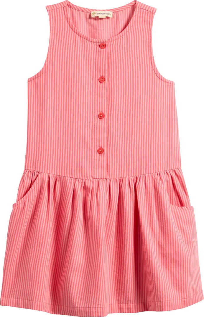Kids' Stripe Sleeveless Cotton Drop Waist Dress | Nordstrom
