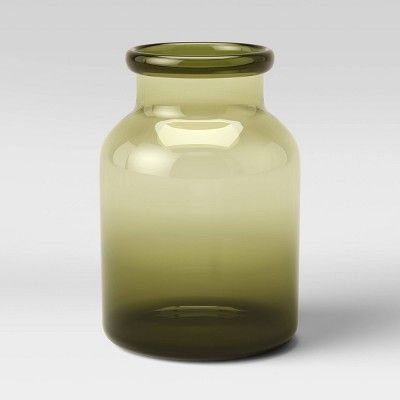 11.5" x 7.9" Glass Vase Green - Threshold™ | Target