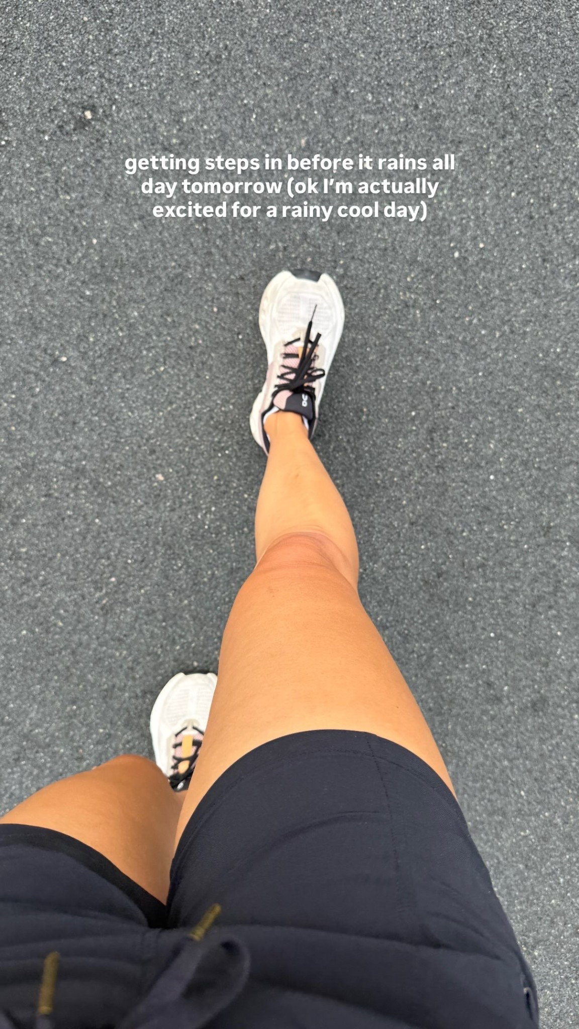 getting steps in before it rains all day tomorrow (ok I’m actually excited for a rainy cool day)