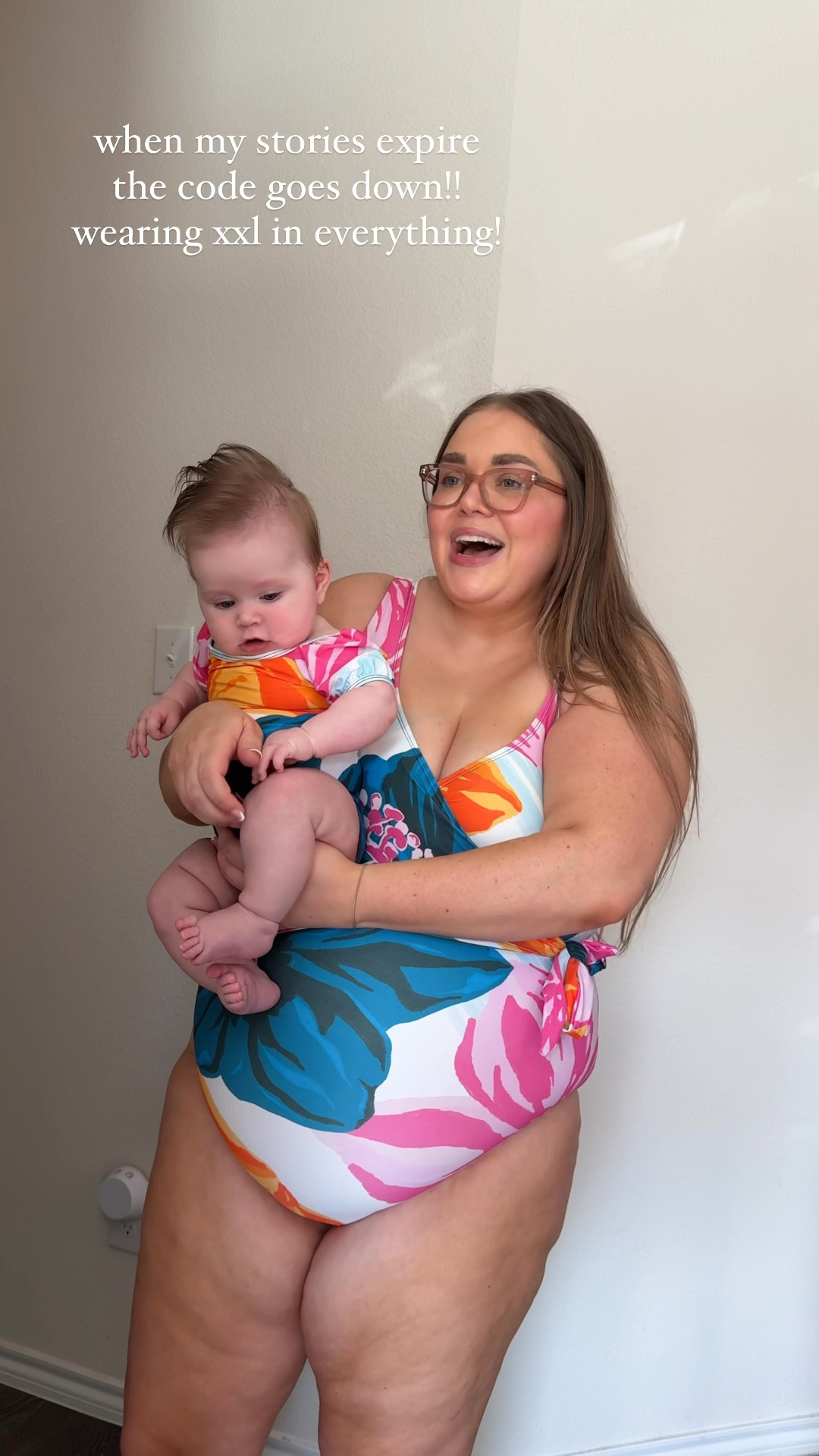 Plus size size inclusive one piece swimsuit mom and me matching wearing xxl. Use code CAITLIN for discount!! @coralreefswim #coralreefswim 

#LTKSwim