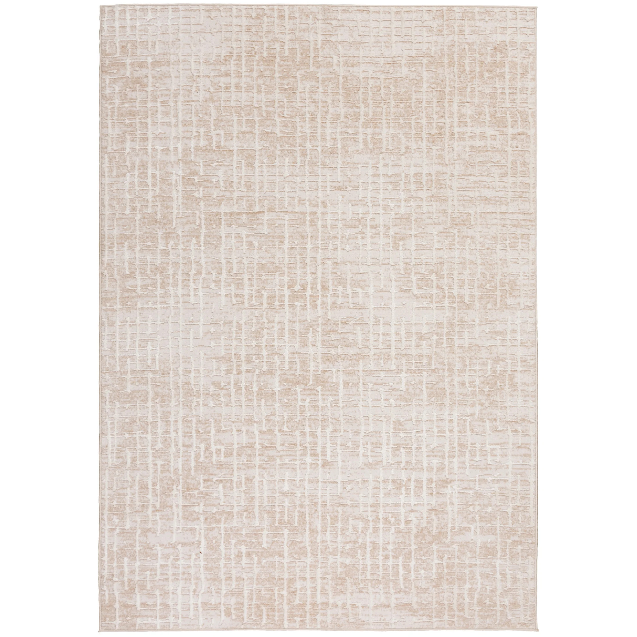 Mainstays Neutral Raised & Sculpted Abstract Indoor Area Rug, 5'x7' | Walmart (US)