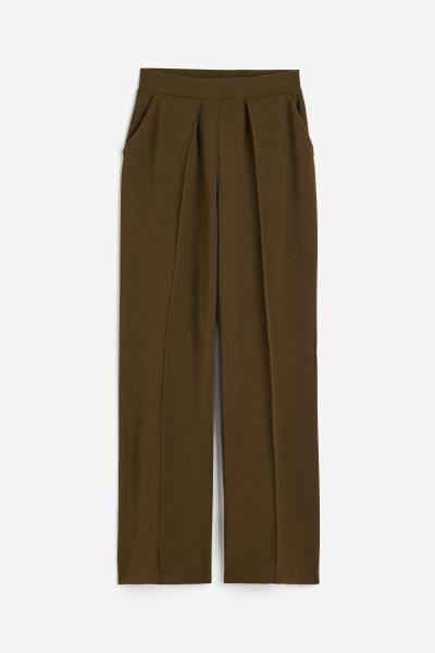 Dressed broek - High waist - Donkergrijs/geruit - DAMES | H&M NL | H&M (DE, AT, CH, NL, FI)