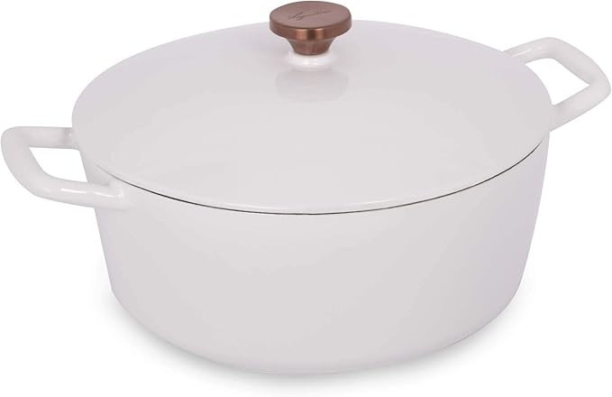 Lagostina 6 quart Round Cast Iron Cocotte with Cover, Round, Enameled Dutch oven pot, with French... | Amazon (CA)