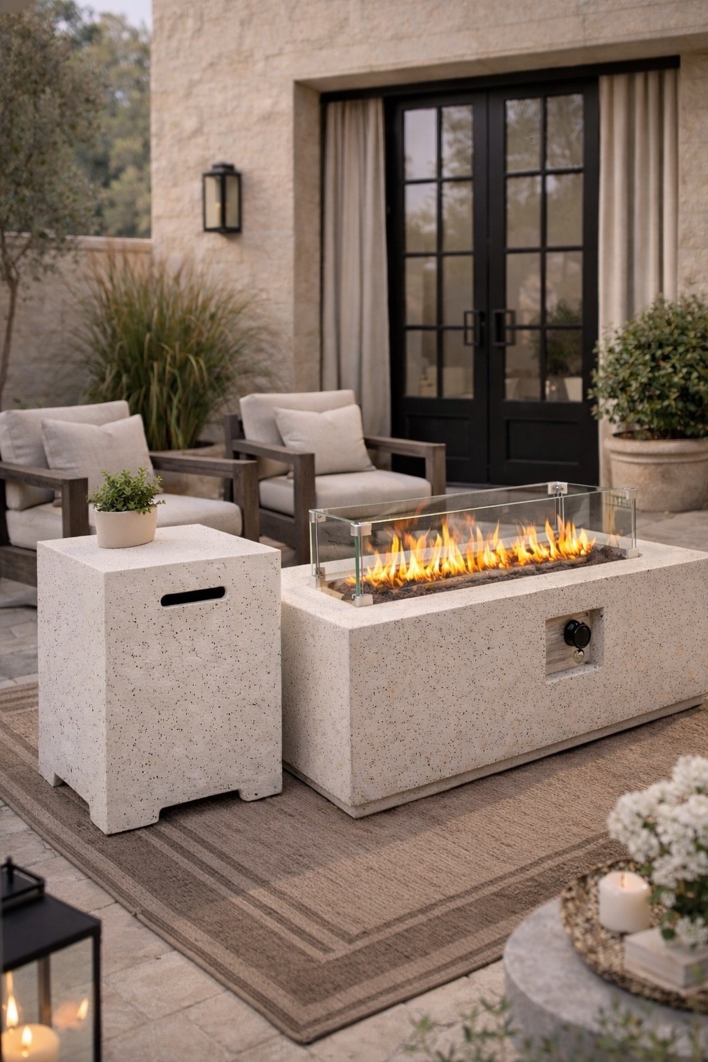 Absolutely loving this 2 piece fireplace set for the patio!  So elegant. Designer look for less! 

#LTKHome #LTKSeasonal #LTKSaleAlert