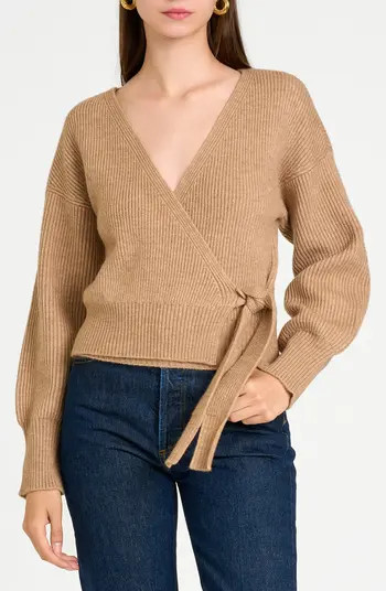 Terri Bouclé Rib Wrap Sweater | Nordstrom