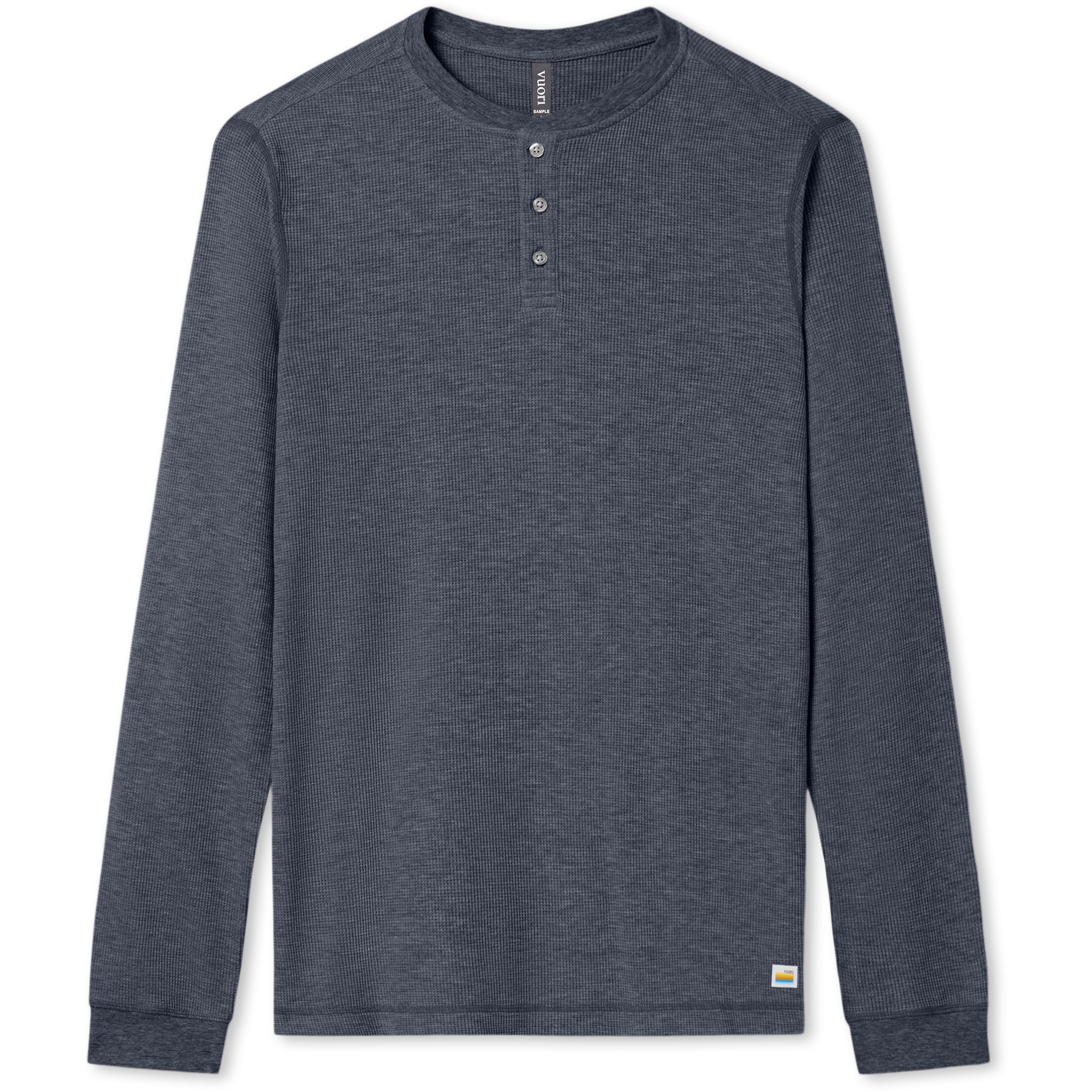 Vuori Men's Waffle Henley Shirt Blue M | REI