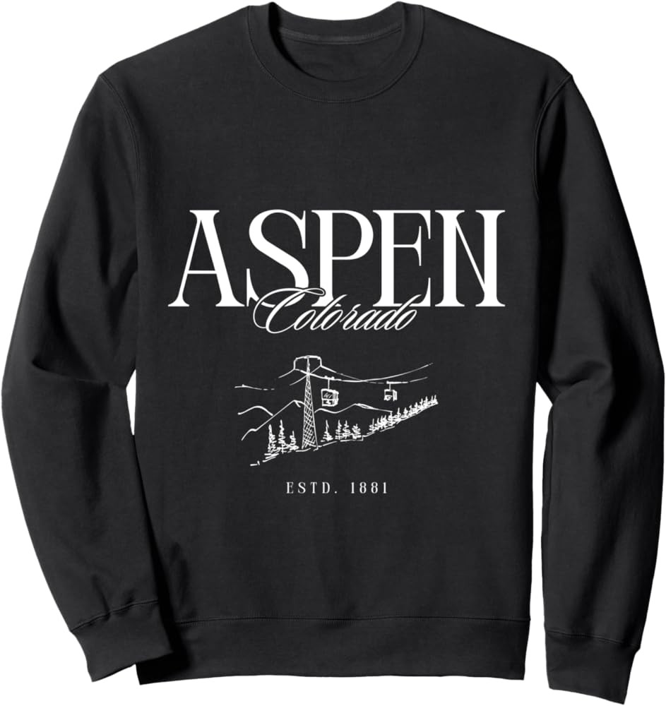 Aspen Colorado CO Trendy Apres Ski Mountain Sweatshirt | Amazon (US)
