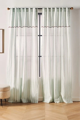 Matilda Goad & Co. Scalloped Curtain | Anthropologie (US)