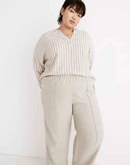 Plus Breezewoven Pull-On High-Rise Straight Pants | Madewell