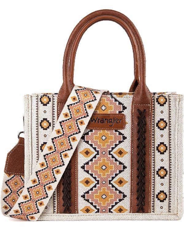 Wrangler Tote Bag for Women Purses Aztec Handbags Western Purses Boho Shoulder Bag | Amazon (US)