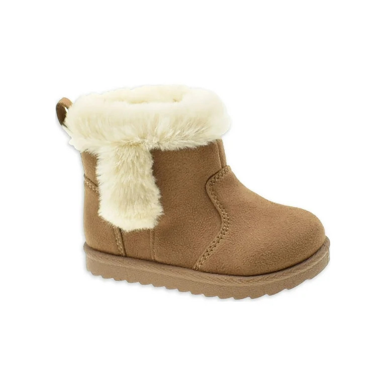 Wonder Nation Baby Girl Faux Shearling Boot, Sizes 2-6 | Walmart (US)