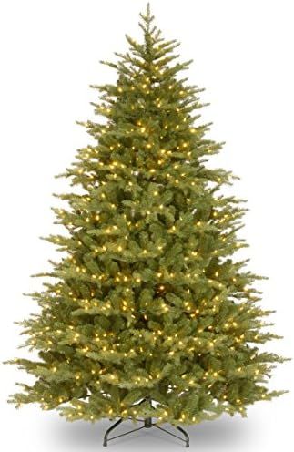 National Tree Company Pre-Lit 'Feel Real' Artificial Medium Christmas Tree, Green, Nordic Spruce,... | Amazon (US)