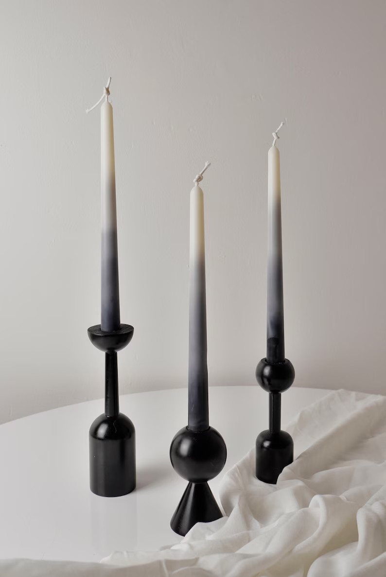 Ombre Dripless Taper Candle (A Pair) / Handmade Natural Candles / Soy wax candles/ Beeswax candle... | Etsy (US)