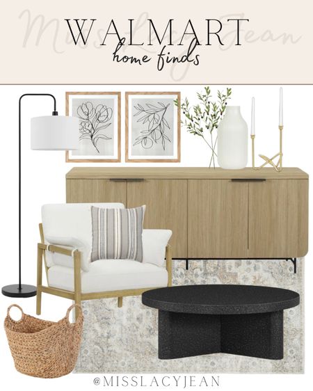Walmart home finds include buffet, vase, greenery stem, candelabra, wall art, floor lamp, coffee table, accent chair, throw pillow, basket, area rug.

Home decor, home design, Walmart home finds, looks for less

#LTKstyletip #LTKfindsunder100 #LTKhome