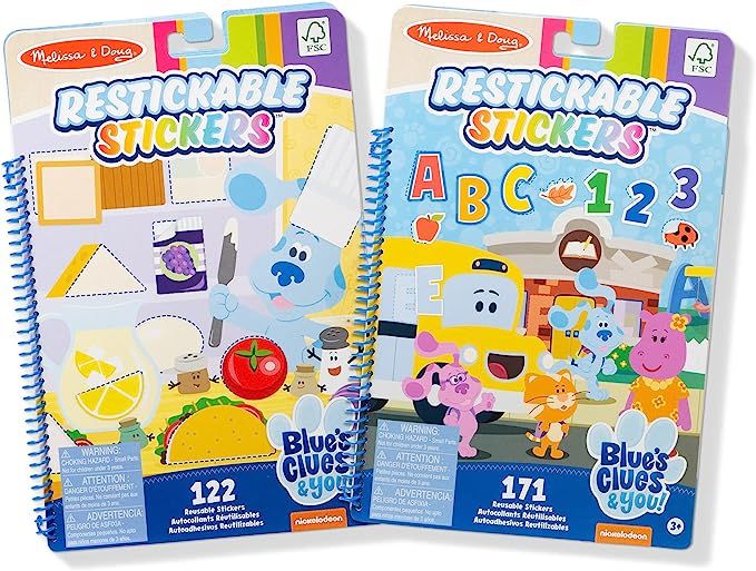 Melissa & Doug Blue’s Clues & You! Restickable Stickers 2-Pack (Shapes & Colors, Numbers & Lett... | Amazon (US)