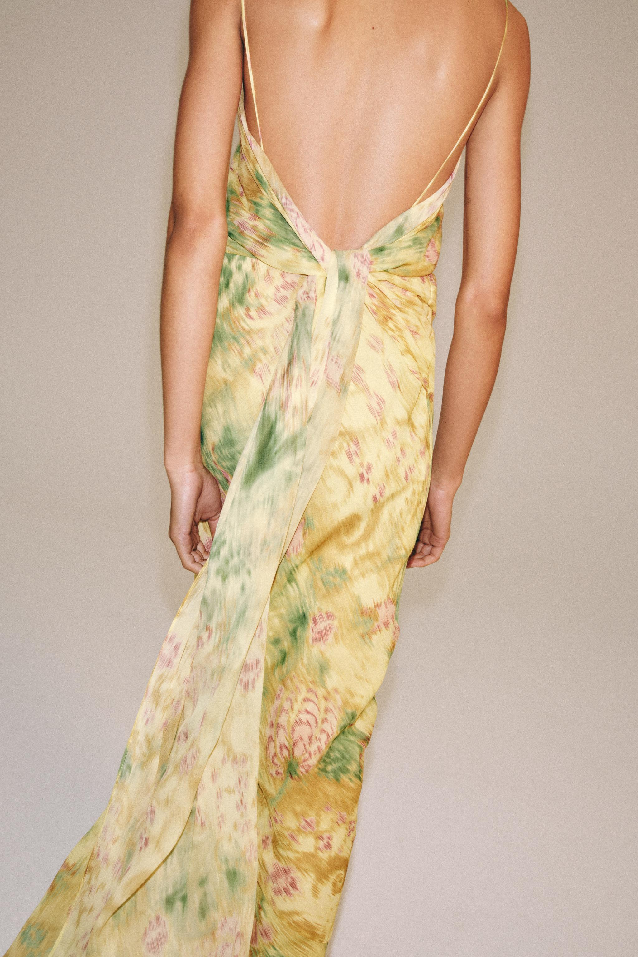 ZW COLLECTION PRINTED BOW DRESS | Zara US