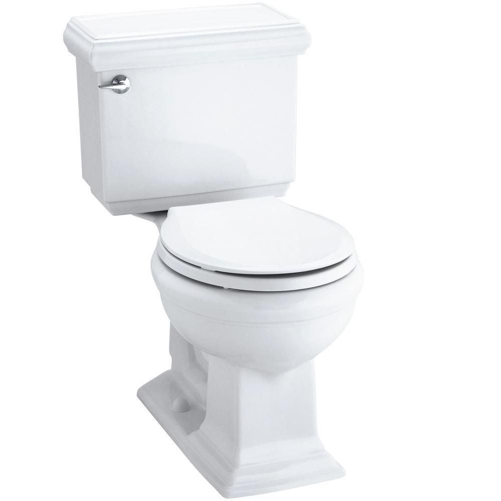 Memoirs Classic Comfort Height 2-piece 1.28 GPF Single Flush Round Front Toilet in White, Cachet ... | The Home Depot