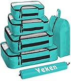 6 Set Packing Cubes for Suitcases, Travel Organizer Bags for Carry on Luggage, Veken Suitcase Organi | Amazon (US)