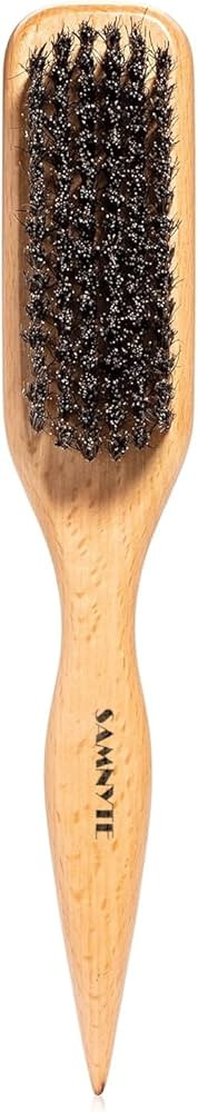 Soft Boar Bristle Slick Back Hair Brush for Taming Flyaways, Sleek Ponytail, Smoothing Baby Hair ... | Amazon (US)