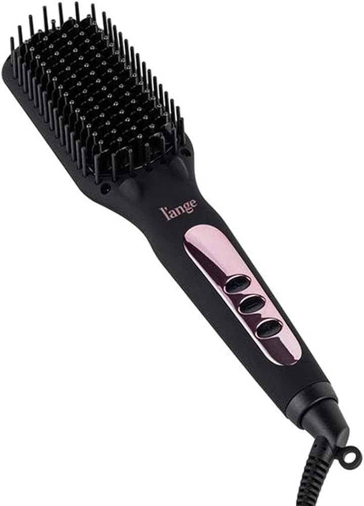 L'ANGE HAIR Le Vite Hair Straightener Brush | Heated Hair Straightening Brush Flat Iron for Smoot... | Amazon (US)