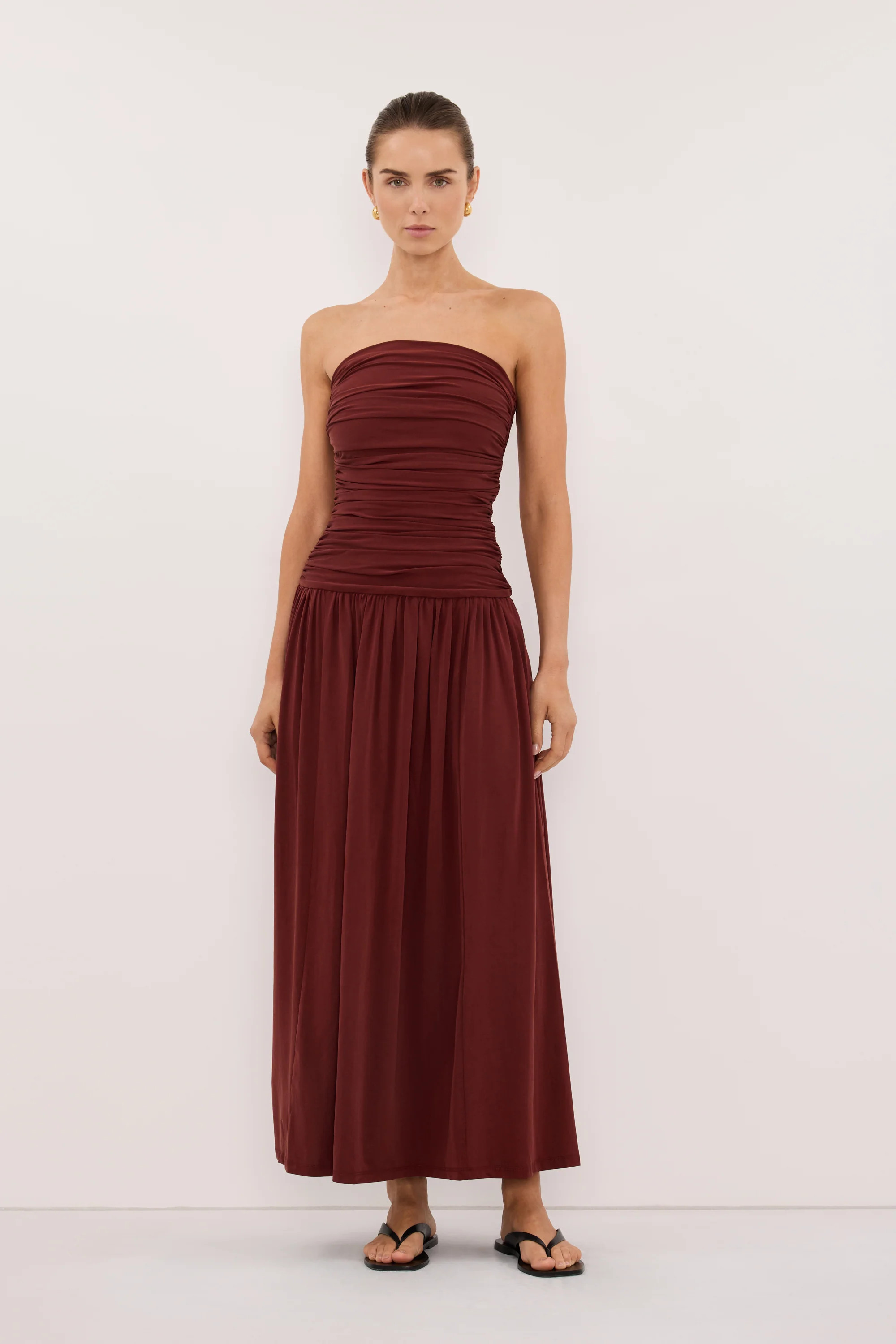 SHARI SAHARA BANDEAU MIDI DRESS | DISSH