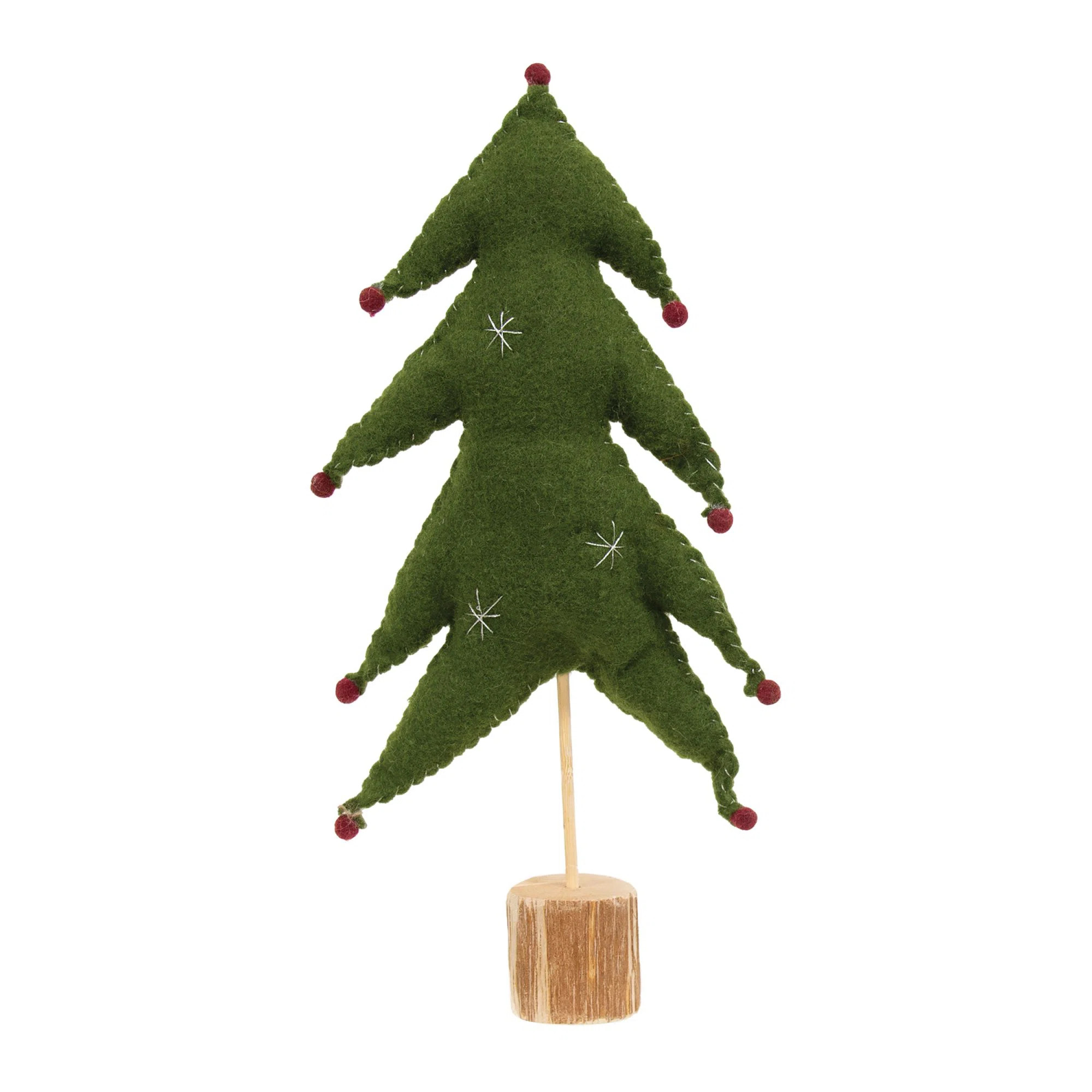 Large Felted Christmas Tree with Red Ball | Wayfair North America