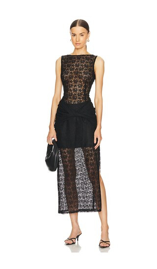 Margot Lace Maxi Dress in Black | Revolve Clothing (Global)