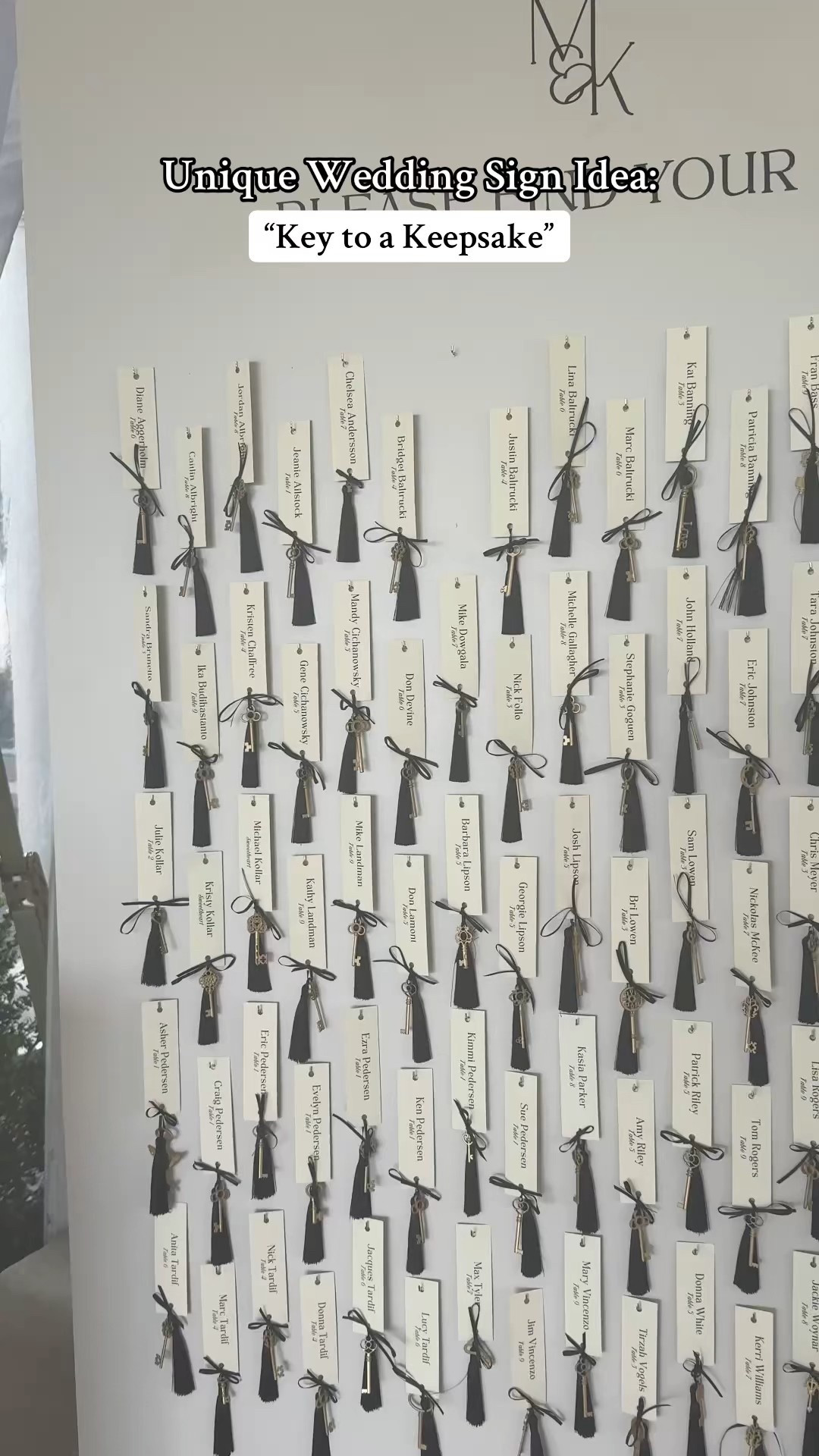 For our seating chart we turned the table assignments into a game! Each person got a key to try to open the chest. We did this instead of favors for everyone. 

#LTKFindsUnder50 #LTKWedding