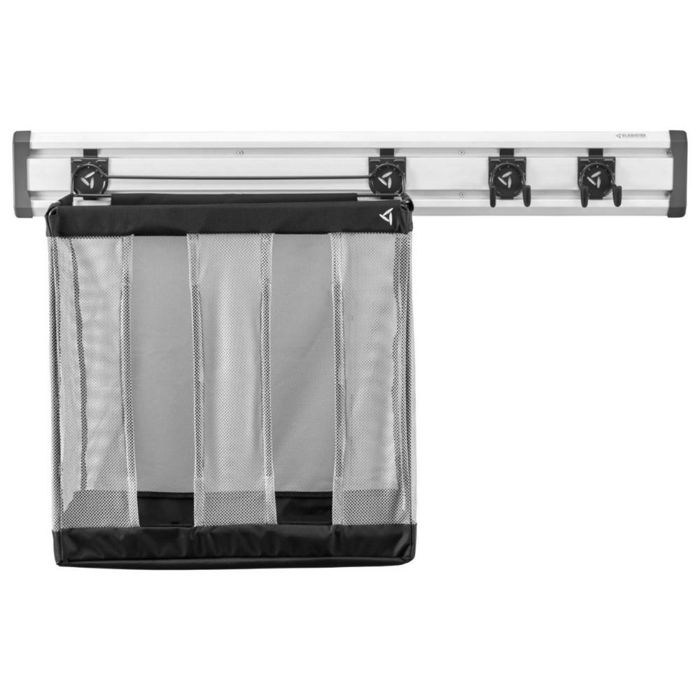 48 in. L GearTrack Sports Garage Wall Storage Kit with 2-Hooks and Ball Caddy | The Home Depot