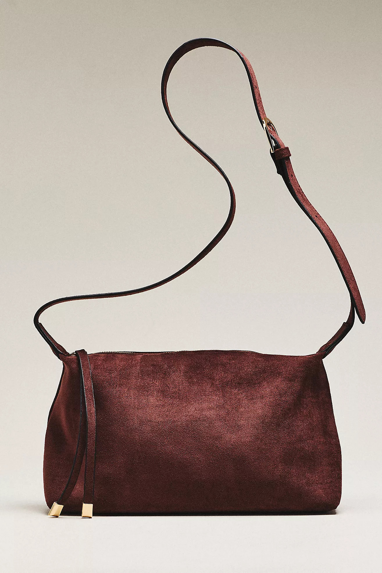 Maeve Faux-Suede Slouchy Shoulder Bag | Anthropologie (US)