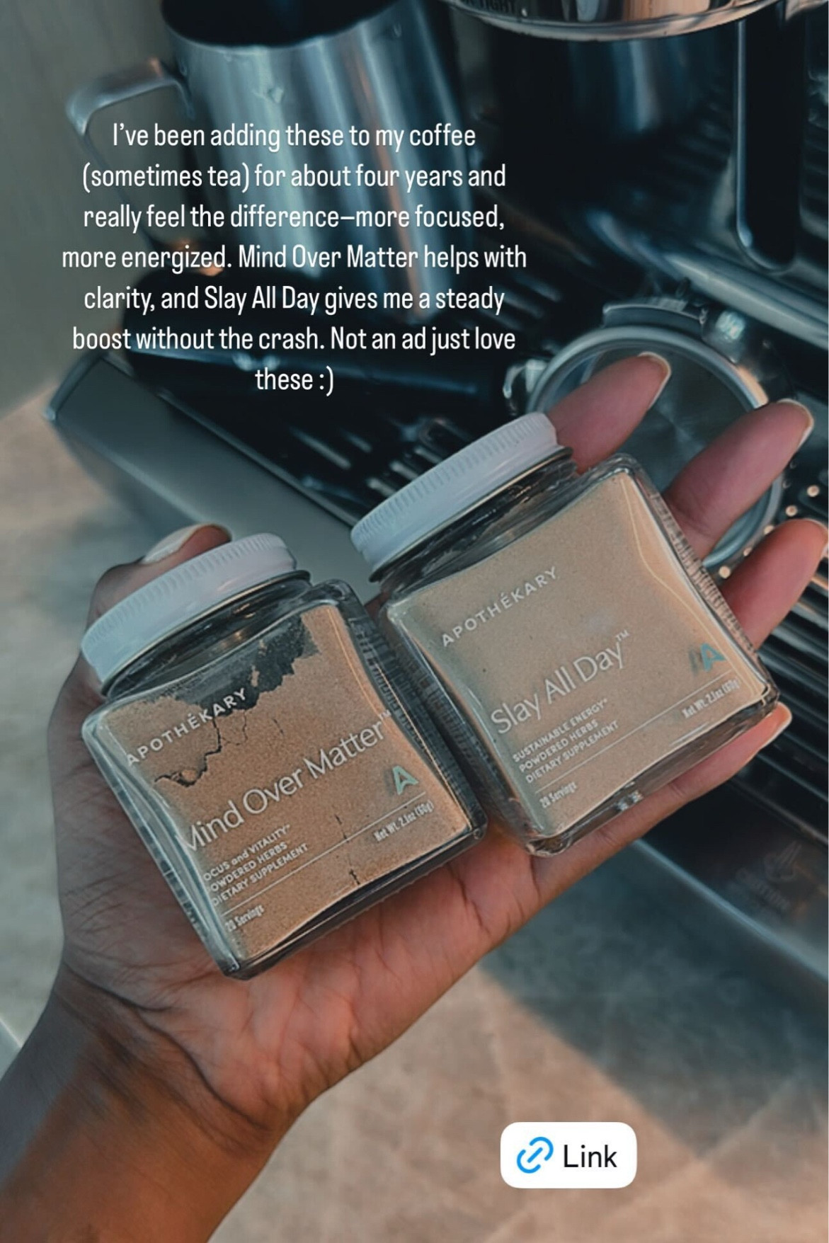 I've been adding these to my coffee (sometimes tea for about four years and really feel the difference-more focused, more energized. Mind Over Matter helps with clarity, and Slay All Day gives me a steady boost without the crash. Not an ad just love these :). #coffee #tea 