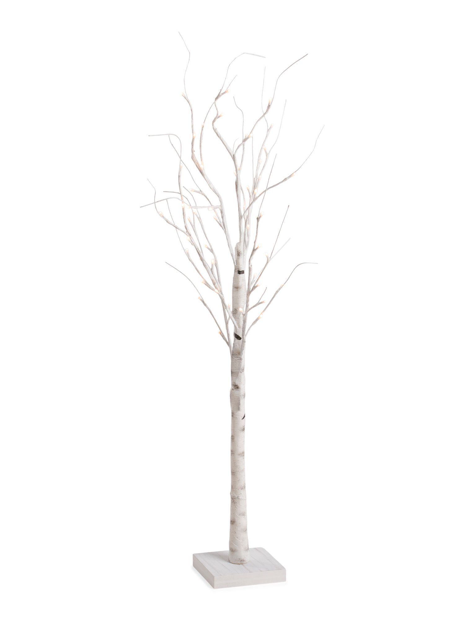 4ft Led Birch Tree On White Wash Wooden Base | Pillows & Decor | Marshalls | Marshalls