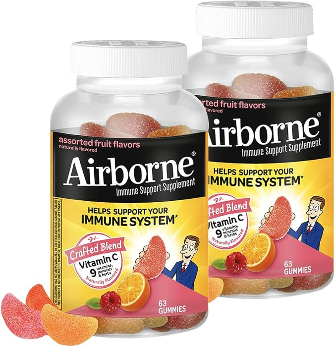 Airborne 750mg Vitamin C Gummies for Adults, Immune Support Gummies with Powerful Antioxidants VI... | Amazon (US)