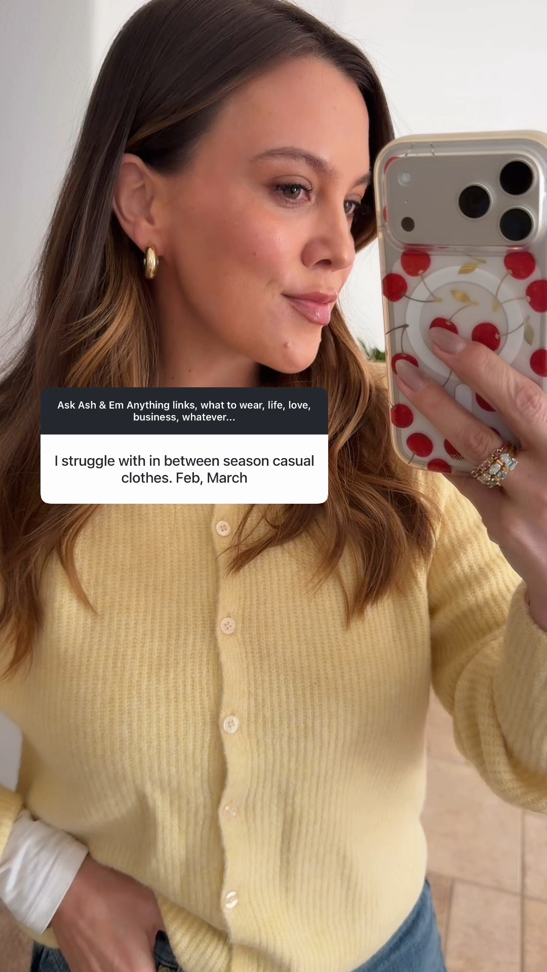 Casual transitional outfit to wear in between seasons! size medium in the sweater 