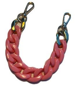 Acrylic chunky chain link wristlet strap,  pink with gold  | eBay | eBay CA