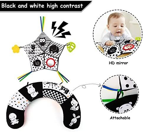 teytoy Tummy Time Pillow with Crinkle Mat & Teethers, Black and White High Contrast Baby Toys wit... | Amazon (US)