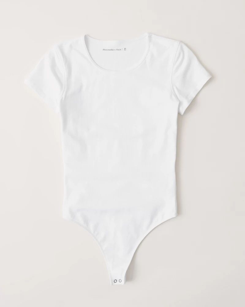 Short-Sleeve Crewneck Bodysuit | Abercrombie & Fitch US & UK