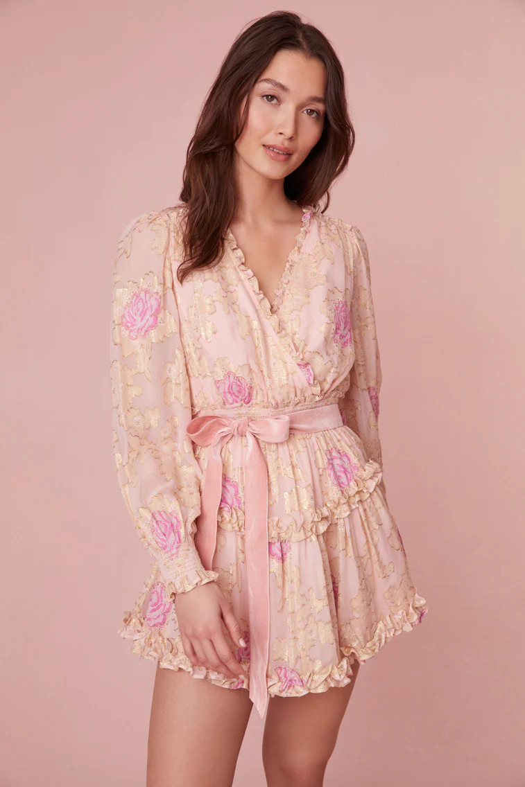 Spruce Ruffle Mini Dress | LOVESHACKFANCY