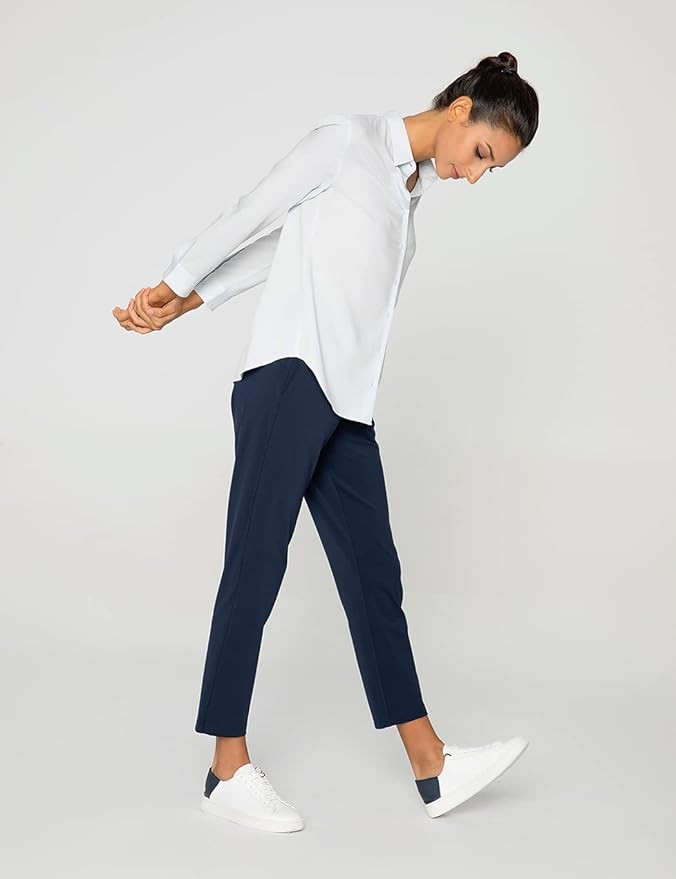 AJISAI 7/8 Joggers Travel Pants with Pockets Lounge Casual Stretch Workout Pants for Women | Amazon (US)