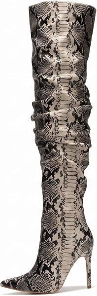 Cape Robbin Women's Thigh High Boots Pointed Toe Cowgirl Slouch Over the Knee Lightly Cushioned (Leexa) | Amazon (US)