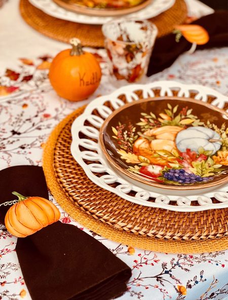 There’s nothing I love more than seeing your DECKed tables! I was so excited to see these images pop into my inbox from our festive friend, Kristen! Her table is so warm and inviting! I know her family will be so blessed to gather around it! 

These gorgeous harvest plates are currently on sale!!! 🥳

#LTKHoliday #LTKhome #LTKSeasonal