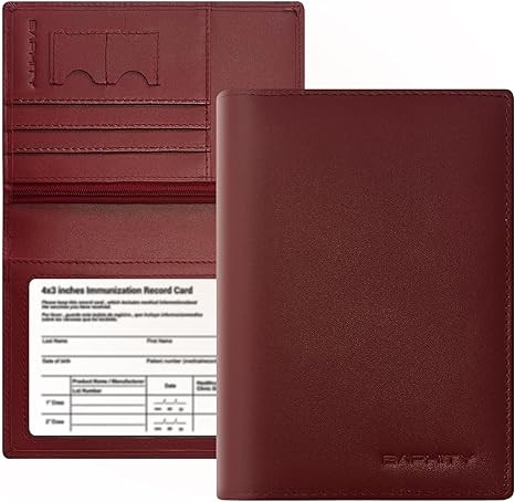 Genuine Leather Passport Holder Wallet Cover for Women,Rfid Travel Wallet Passport Document Holde... | Amazon (US)