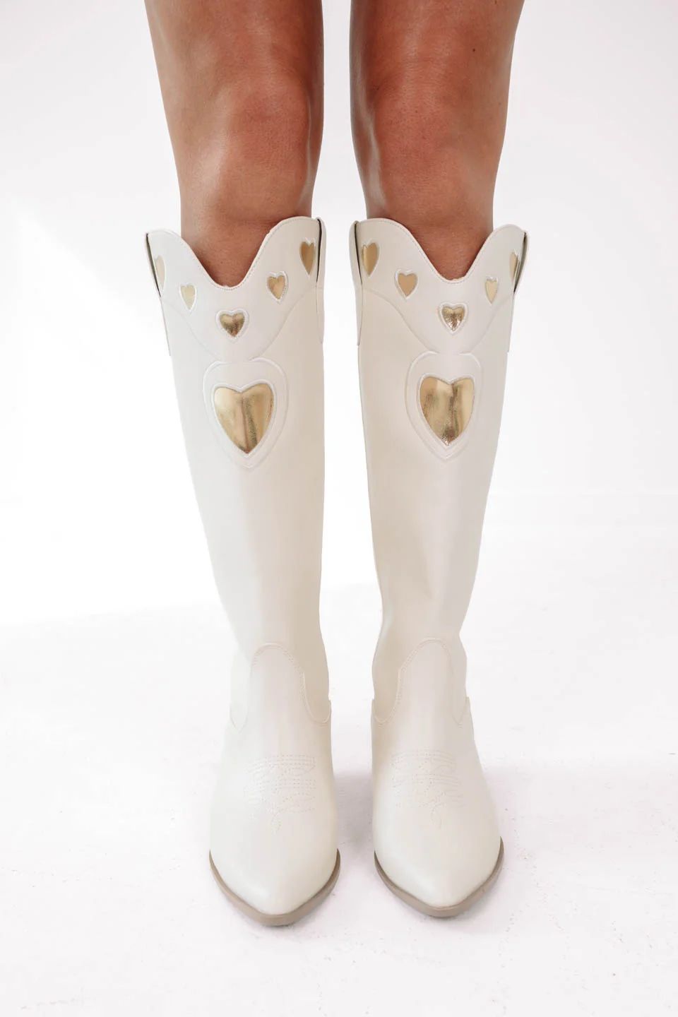 Billini Velma Boots - Ivory/Gold | The Impeccable Pig