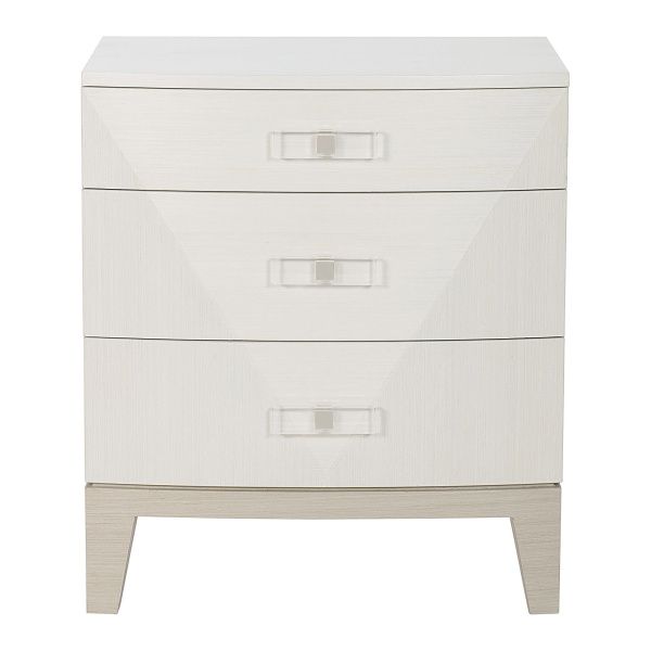 Axiom Nightstand in Linear Gray/Linear White by Bernhardt | Homethreads