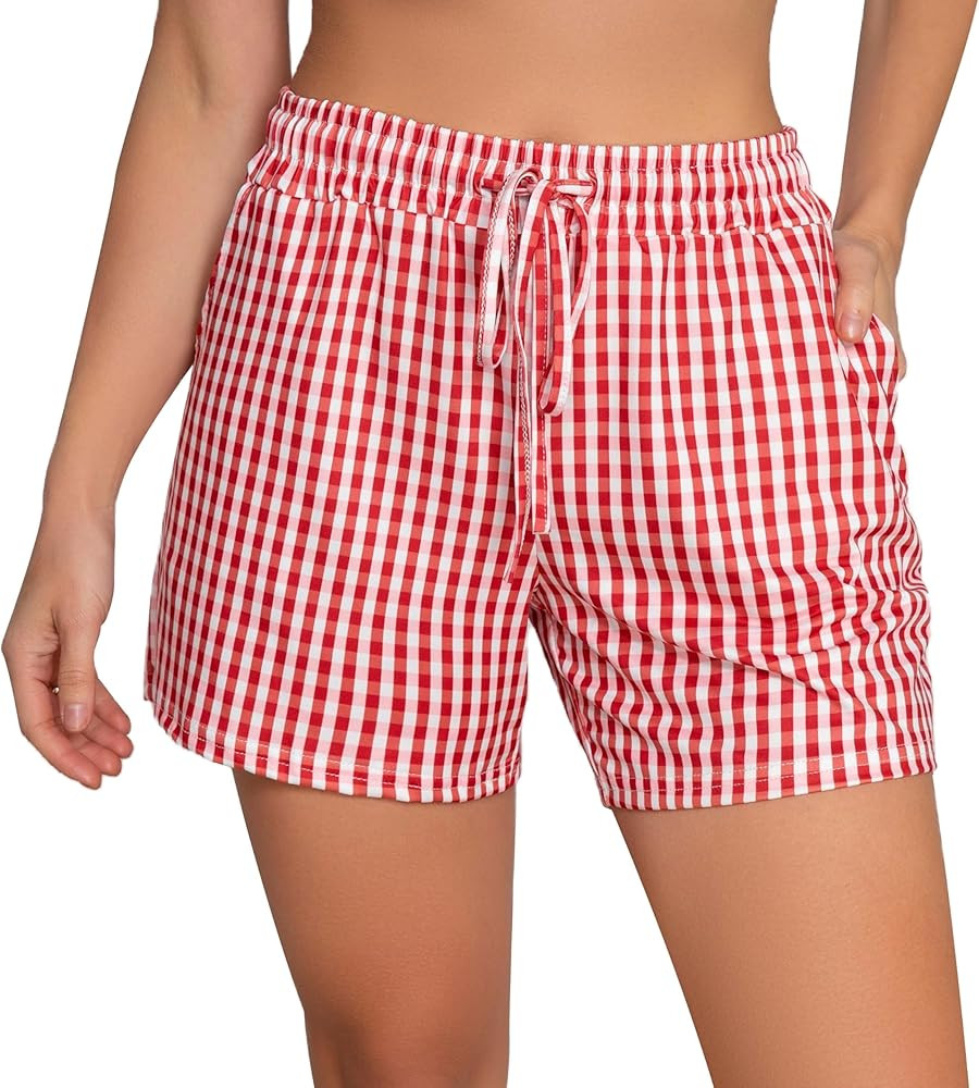 X-Image Women's Comfy Stretch Summer Beach Shorts Casual Pajama Shorts Yoga Short Pants with Elas... | Amazon (US)