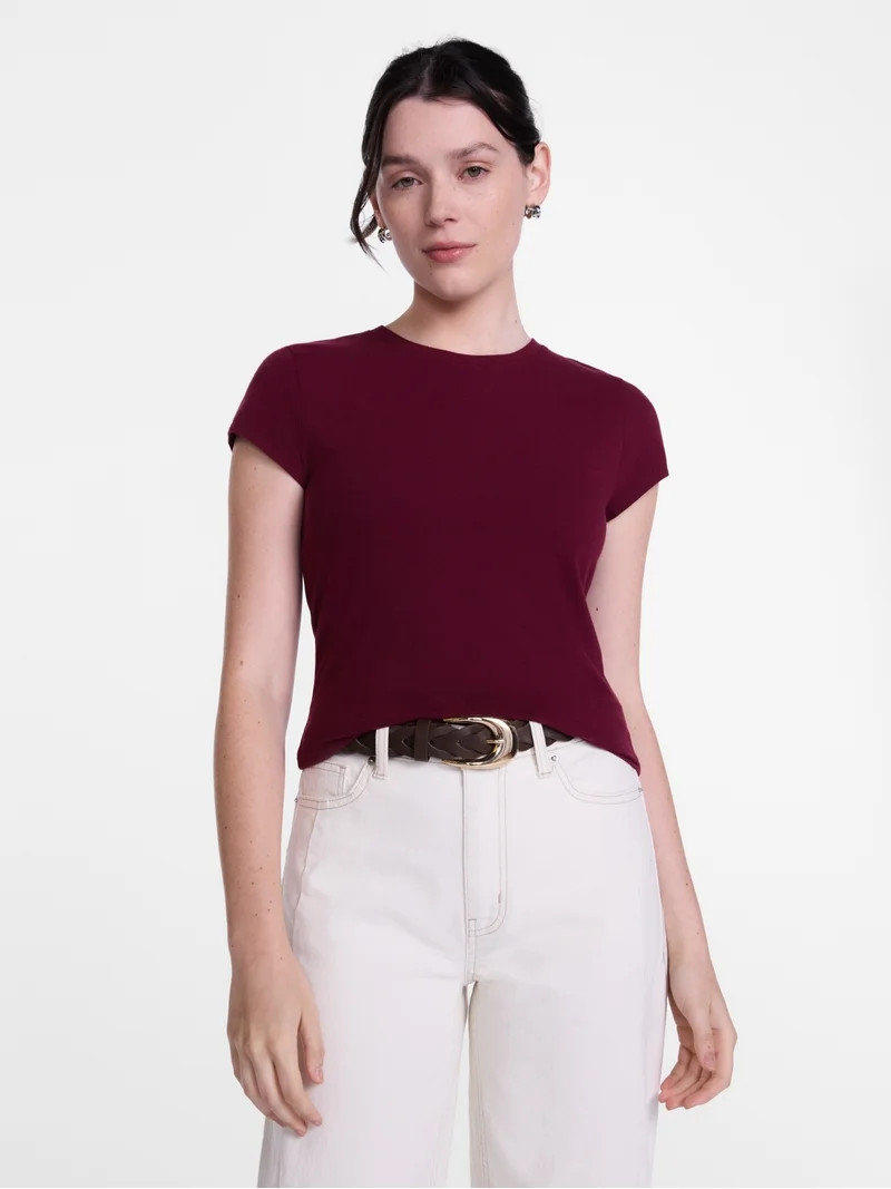 Scenario Women's and Women's Plus Tee with Short Cap Sleeves, Sizes XS-4X | Walmart (US)