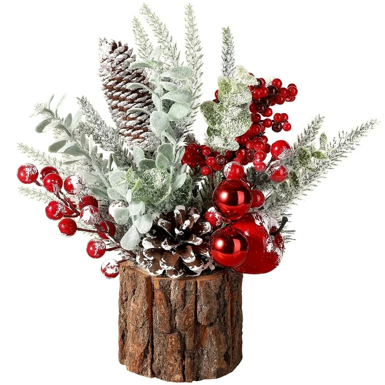Ayieyill Artificial Mini Tabletop Christmas Tree Decorations with Christmas Ornaments, Small Chri... | Walmart (US)