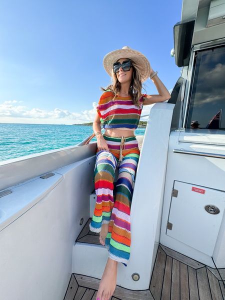 Boat day outfit! My set is sheer so perfect for a coverup while on the boat!

Bahamas vacation, beach style, what to wear on a boat trip 

#LTKstyletip #LTKtravel #LTKswim