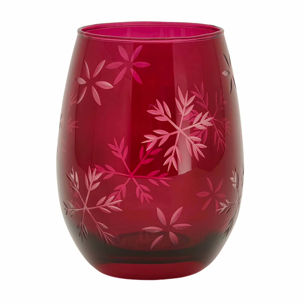 St. Nicholas Square® Crystal Cut Snowflake Stemless Wine Glass | Kohl's